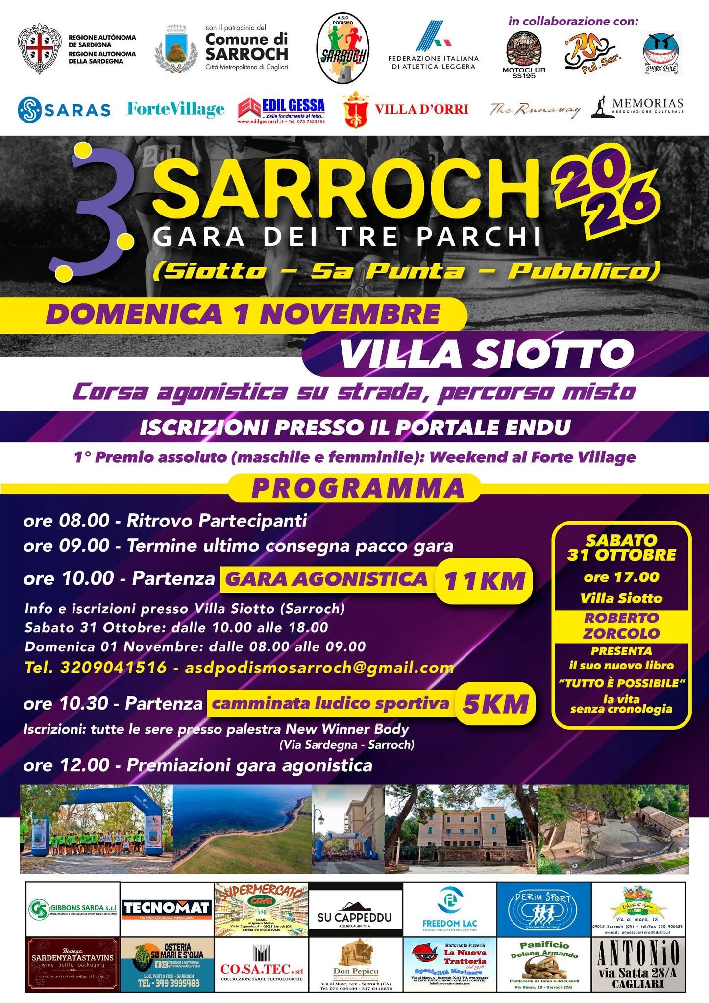 Corsa dei Tre Parchi – Sarrroch — Locandina